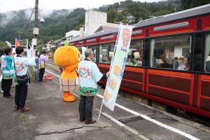 かぼまるお出迎え